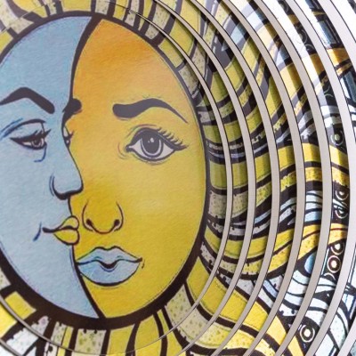 Invento kovová zvonkohra 3D měsíc