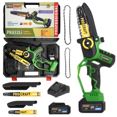 Aku pila řetězová 23cm 20V/4Ah PROCRAFT PKA32Li SET