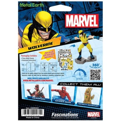 Metal Earth Luxusní ocelová stavebnice Marvel Wolverine