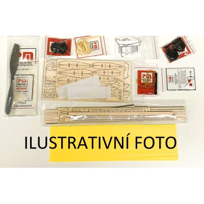 Siva stavebnice Slingsby T-67 s pohonem na gumový svazek