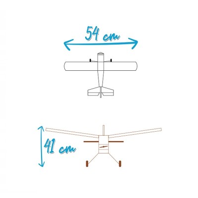 Siva stavebnice Piper Pawnee PA-25 s pohonem na gumový svazek