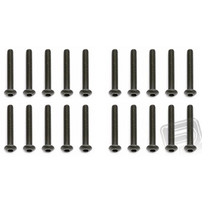 M3x22mm, Imbus šrouby s kulatou hlavou, 10 ks.
