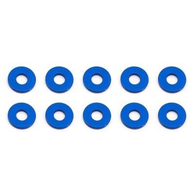 Bulkhead podložky, 7.8x1.0mm, modré alu, 10 ks.