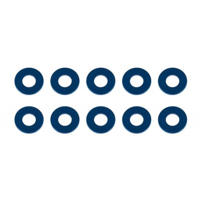 Bulkhead podložky, 7.8x3.5x0,5mm, modré alu, 10 ks.