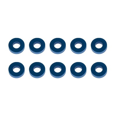 Bulkhead podložky, 7.8x3.5x2,0mm, modré alu, 10 ks.