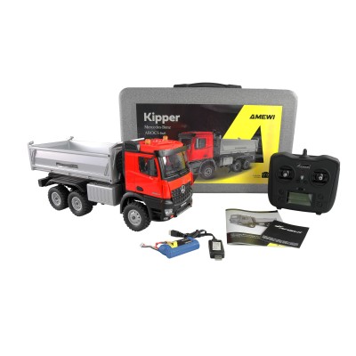 RC sklápěč Mercedes-Benz Arocs 6x6 1:14 RTR červený