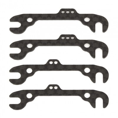 RC12R6 Factory Team uhlikové přední podložky