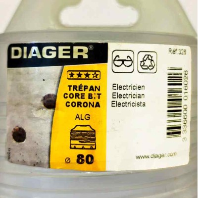 Vrtací korunka 80 SK 9z DIAGER s vniřním závitem M16