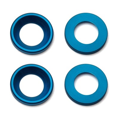 RC8B3 modré hliníkové podložky motoru, 4 ks.