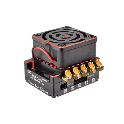 CMM-10 Racing Controller - 2-3S - 220A - senzorový regulátor - černý/červený