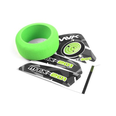 Mechový kroužek volantu vysílače MTX-201 a zelené samolepky