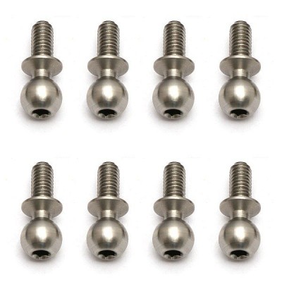 Kulové čepy, střibrné, 6mm, 10ks.