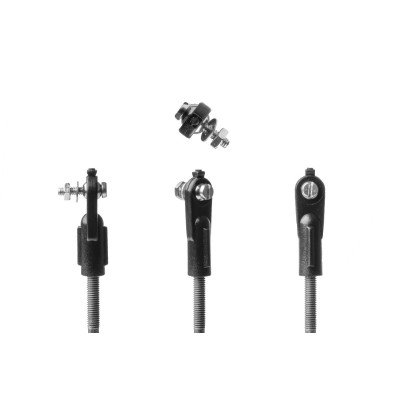 Plastový kloubek M2 s mosaznou kuličkou a ocelovým táhlem 200mm, 10 ks.