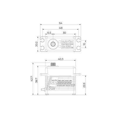 SB-3292SG BRUSHLESS HiVOLT Digitální servo (55kg-0,055s/60°)