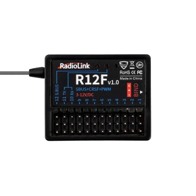 Vysílač T12D s přijímačem R12F