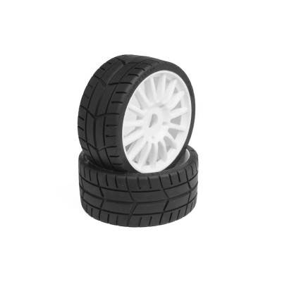 Challenge RALLY (silniční profil) nalepené gumy, bílé disky, 2ks.