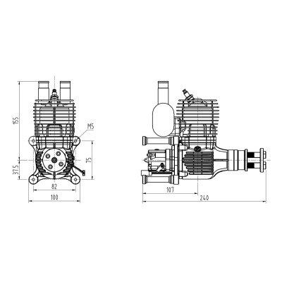 NGH GT65 Dvoutaktní benzinový motor