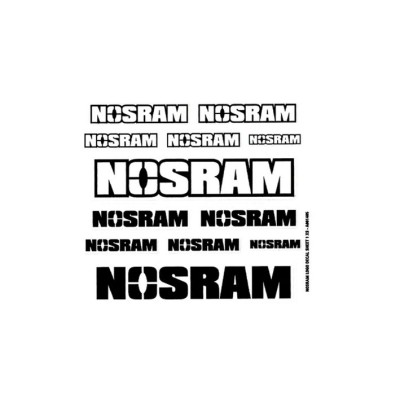 NOSRAM LOGO nálepky, malé