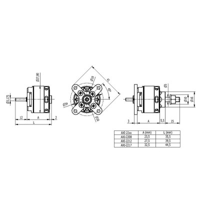 AXI 2217/12 V3 střídavý motor