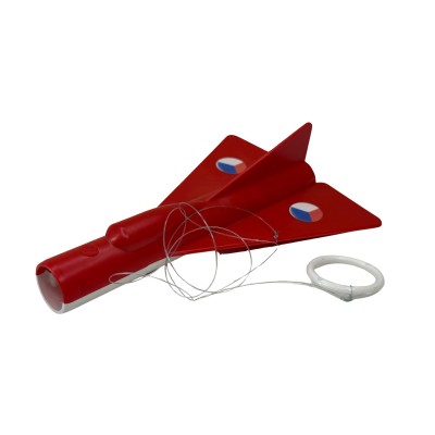 Zvukové letadlo MiG červené