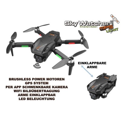 DF models RC skládací dron SkyWatcher GPS Light RTF