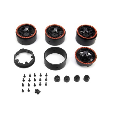 CL-5 Beadlock disky 1.2in (červené/4 ks)