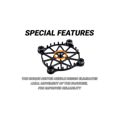 Hliníková ochranná mřížka V2 pro 40mm ventilátor včetně montážního materiálu