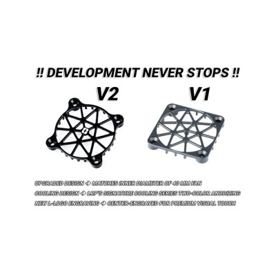 Hliníková ochranná mřížka V2 pro 40mm ventilátor včetně montážního materiálu