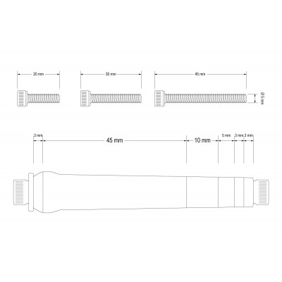 Distanční sloupky - Standard (45-66mm)