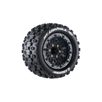 MT-UPHILL SOFT 1/10, 12mm, 14mm a 17mm odnímatelný hex, Černé disky, 2 ks