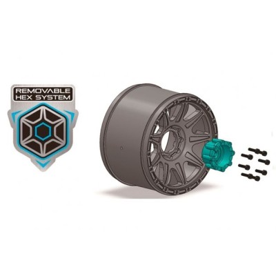 MT-CYCLONE SPORT 1/8, 0 a 1/2 offset 17mm odnímatelný hex, Černé disky, 2 ks