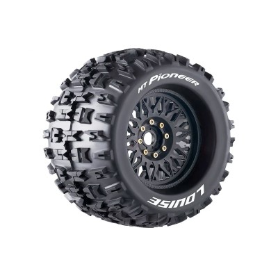 MT-PIONEER SPORT 1/8, 0 a 1/2 offset 17mm odnímatelný hex, Černé disky, 2 ks