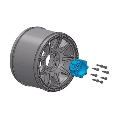 MT-PIONEER SPORT 1/8, 0 a 1/2 offset 17mm odnímatelný hex, Černé disky, 2 ks