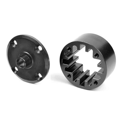 Tělo středového diferenciálu - 35mm - hliník / ocel - černé - 1 ks