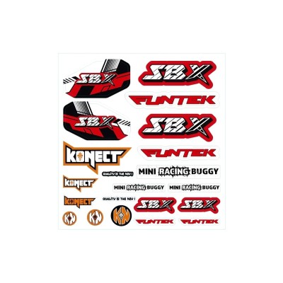 Samolepky SBX buggy, červené
