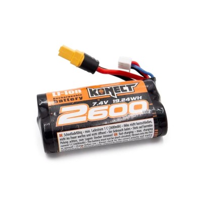 Li-Ion sada 7.4V 2600mA 15C s konektorem XT60