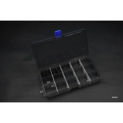 Box na díly 177x102x25 mm (15 přihrádek, vyjímatelné přepážky)