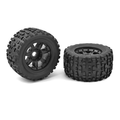 Monster Truck gumy - XL4S - Grabber - nalepené na černých diskách- 1 pár