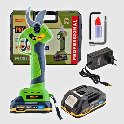 Aku nůžky na větve ES32Li do 35mm 20V +aku 2Ah 1ks Procraft