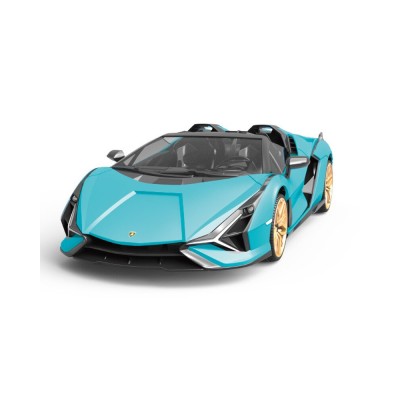 RE.EL Toys RC auto Lamborghini Sian 1:16 modrá metalíza, proporcionální RTR LED 2,4Ghz