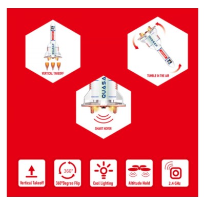 QUASAR raketový dron 2.4 GHz unikátní kvadrokoptéra