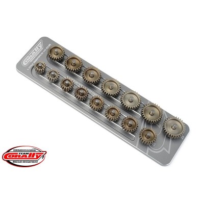 Hliníkový držák pastorků M0,6/3,17mm hřídel (pro patnáct pastorků)