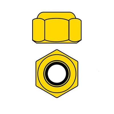 Hliníkové Nylon STOPmatky M2 - zlaté - 10 ks.