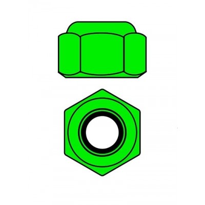 Hliníkové Nylon STOPmatky M2 - zelené - 10 ks.