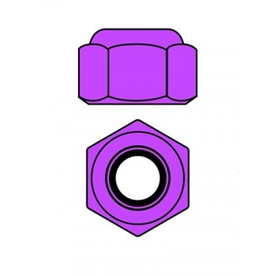 Hliníkové Nylon STOPmatky M2 - fialová - 10 ks.
