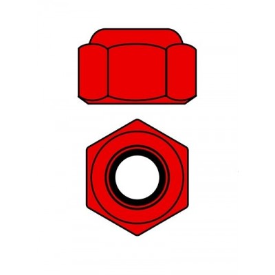 Hliníkové Nylon STOPmatky M2 - červené - 10 ks.
