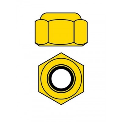 Hliníkové Nylon STOPmatky M4 - zlaté - 10 ks.