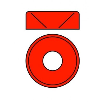 Hliníková podložka pro M3 šroub s zápustnou hlavou, venkovní průměr 8mm, červená, 10 ks.