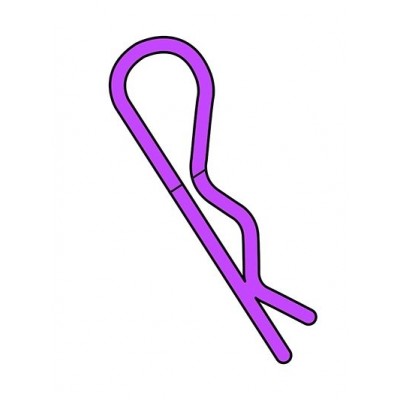 Team Corally - sponky karoserie - 45° ohnuté - střední - fialové - 10 ks.