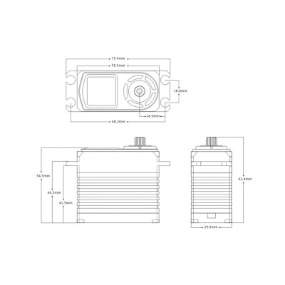 BH125W High-torque Digital servo (125 kg-0,085s/60°)